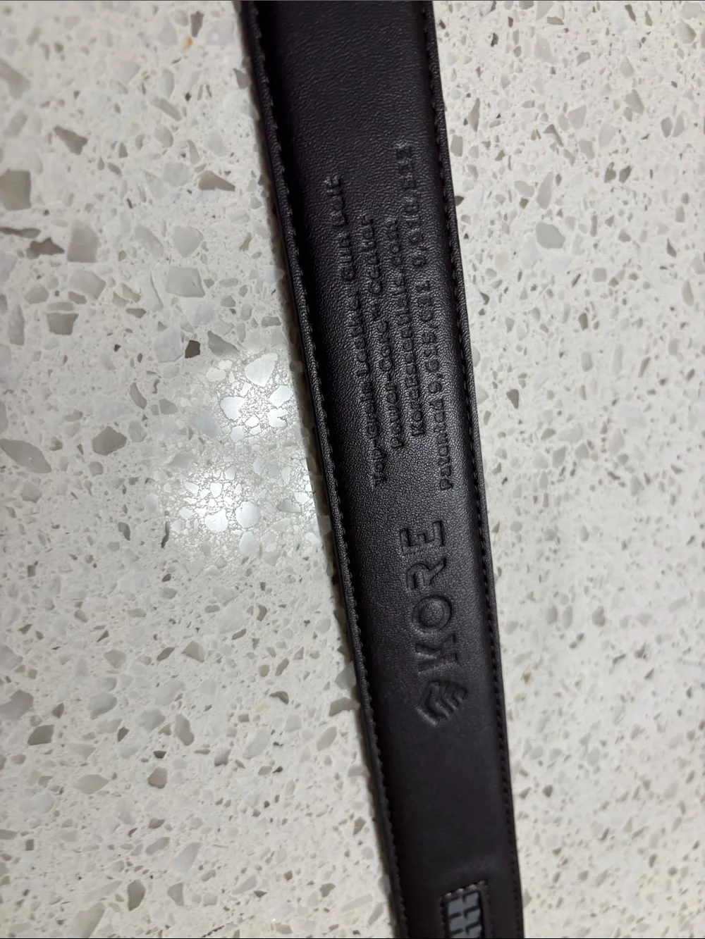Kore Automatic Buckle Leather Belt in Dark Brown